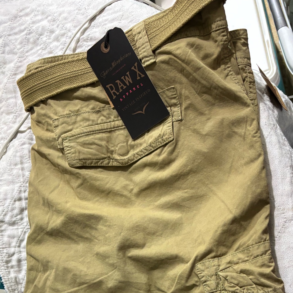Tan Cargo Shorts with Relaxed Style